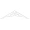Ekena Millwork Pitch Bordeaux Architectural Grade PVC Gable Pediment, 72"W x 21"H x 1"P (7/12) GPP072X021X100BOR - alternate 4